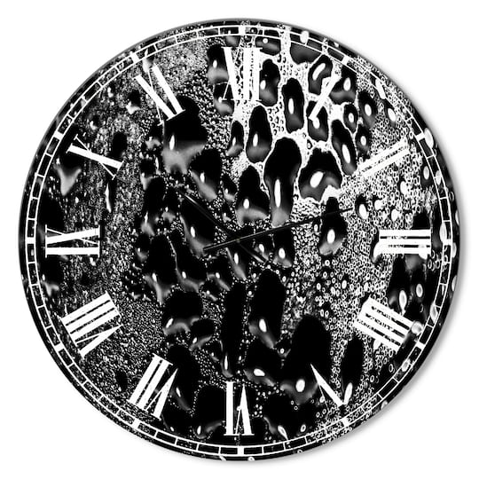 Designart 'Abstract Droplets 15 Oversized Modern Wall Clock